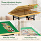 Builderbutler Adjustable Puzzle Table With 4+2 Drawers, Non-Slip Surface Puzzle Board, Tilting & Height Adjustment, 360 Wheels,