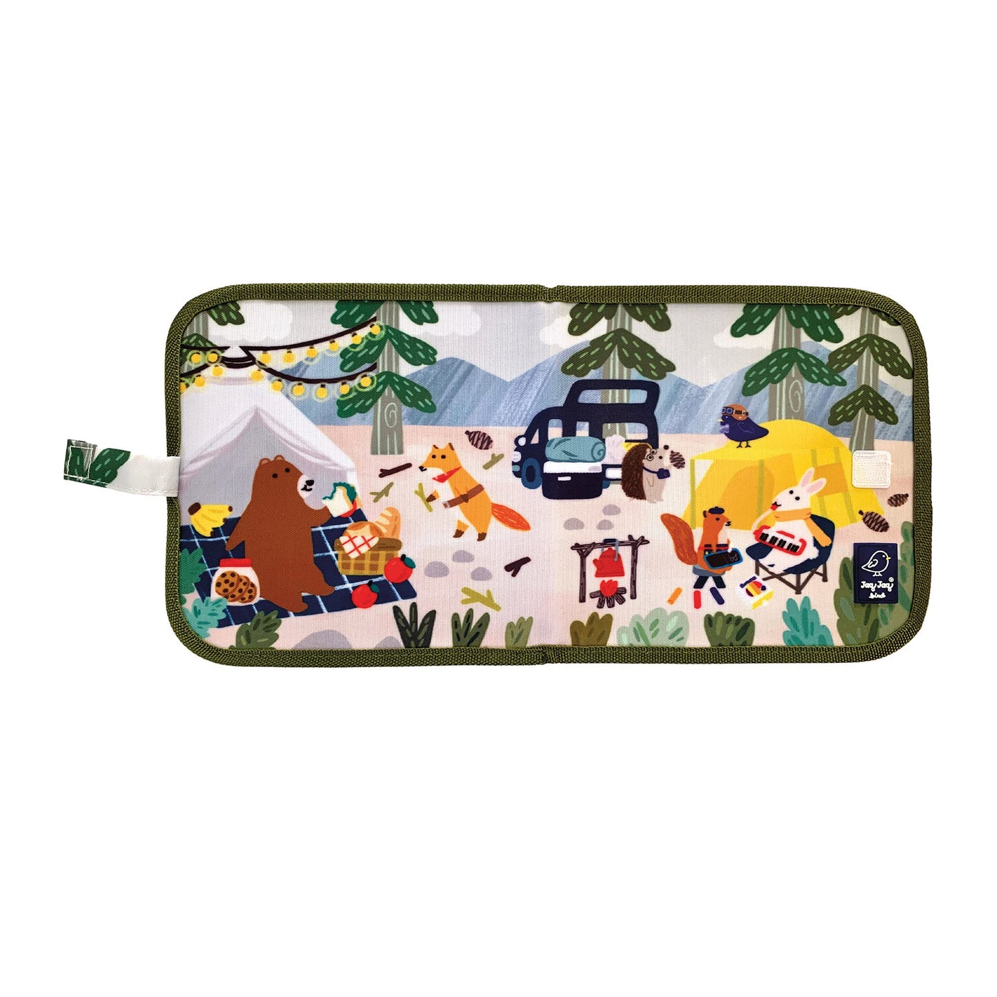 JJB & Friends Camping Doodle It and Go Activity Book | Erasable and Reusable Chalk Board Book | for Drawing and Creative Play |