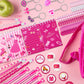 Fuyoooo 134 Pcs Hot Pink Princess Party Favors Kit for 12 People Pink Princess Party Supplies Include Gift Bags Mini Notepads Pe