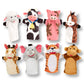 Melissa & Doug Animal Hand Puppets Set of 2 - Zoo & Farm Friends, Multi, One Size, Model 93189, Polyester