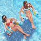 Laycol Adult Inflatable Pool Chair With Canopy, Ergonomic Headrest, Cup Holder, Blue, 47.5' X 37.5' X 27.5'