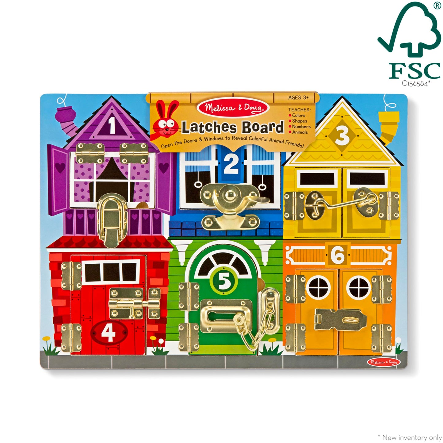 Melissa & Doug Latches Wooden Activity Board