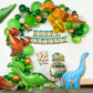Dinosaur Foil Balloons Set (35-50 In), 6 Pieces Large Dinosaur Mylar Helium Balloons For Kids, Giant Cute Dinosaur Birthday Part