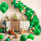 TONIFUL 30Pcs 18 Inch Round Balloons Large Green Round Shape Foil Balloons Big Green Round Helium Mylar Decorations for Birthday