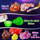 YOPINSAND Metallic Slime Kit for Girls, Glow in the Dark DIY Kit, Small, Model DSK12, Includes Add-ins, Foam Balls, Charms, Glitter