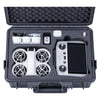 Lykus Titan N110 Waterproof Hard Case for DJI Neo Combo - Black, Polypropylene, Supports Up to 7 Batteries, Model DCP-N110-BLK