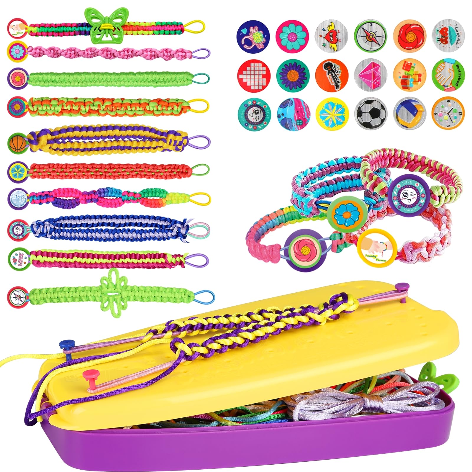 Friendship Bracelet Making Kit Toys, Ages 7 8 9 10 11 12 Year Old Girls Gifts Ideas, Birthday Present for Teen Girl, Arts and Cr