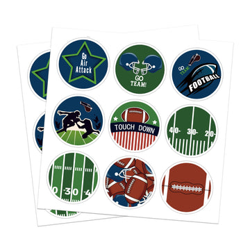 Football Stickers 180 Pcs Round Football Sticker Kit Football Decoration Football Party Supplies Favors