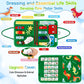 Esjay Toddler Busy Board Montessori Toys, Sensory Board Educational Activities For Learning Fine Motor Skills, Gifts For Girls Boys Toddlers, Travel Toys For Airplane Car,Green Dinosaur