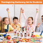 Seenelling 194 Pcs Thanksgiving Classroom Gifts Bulk for Students Kids Fall Party Favors School Stationery Set Thanksgiving Esse