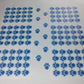 Sahm Blue Paw Print Stickers - 120 Dog Cat Animal Paws 1 Inch Small For Boy Or Girl - Great For Birthday Party Favors - Clues -