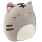 Squishmallows 8-Inch Tally The Grey Cat Plush - Soft Polyester Stuffed Animal Toy for Kids, Girls & Boys