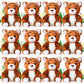 Blueweenly 12 Pcs Tiger Stuffed Animal 6 Sitting Tiger Plush Toy, Cute