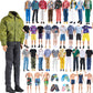 E-Ting 10-Item Fashion Pack = 5 Sets Casual Clothing Outfit +5 Pairs Shoes For Doll Random Style (Daily Suit + Green Bomber Jacket + Swimwear)