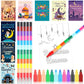 Zhanmai 48 Pcs Ramadan Coloring Book Bulk with Stacking Crayons Ramadan Moon Star Holiday Activity Book Eid Mubarak Coloring Boo
