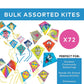 Fun Express Assorted Kites Bulk 72 Pc