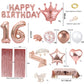 Sweet 16 Party Decorations, Rose Gold 16Th Birthday Decorations For Girls, Happy Birthday Banner, Curtains, Cake Topper, Bday Sa