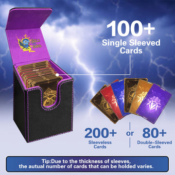 Promaxibinder Mtg Deck Box Commander Btb, Fits 100 Single Sleeved Cards 2 Dividers, Strong Magnet Magic The Gathering Deck Box P