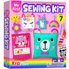 KRAFUN My First Sewing Kit for Beginner Kids Arts & Crafts, 7 Easy DIY Projects of Stuffed Animal Dolls and Plush Pillow Craft, 