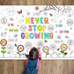 Naozinebi Never Stop Growing Coloring Poster For Kids Giant Coloring Poster Large Positive Affirmation Coloring Tablecloth Jumbo