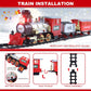 Wesprex Electric Train Set For Kids W/Headlight, Realistic Sound, Battery-Operated Classic Toy Train, 1 Locomotive, 2 Compartments, 10 Railway Tracks, Gift For Boys Girls Age 4 5 6 7 - Christmas
