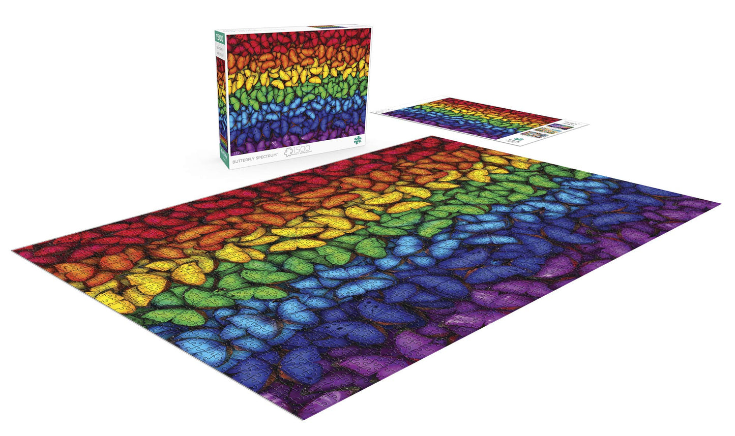 Buffalo Games - Lena - Butterfly Spectrum - 1500 Piece Jigsaw Puzzle For Adults Challenging Puzzle Perfect For Game Nights - Finished Size Is 38.50 X 26.50