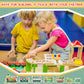 Hanaive 20 Pcs Wooden Dog Bone Track Connector Pack Accessories Wooden Train Track Adapter Connector Pieces Toy Train Set for Te