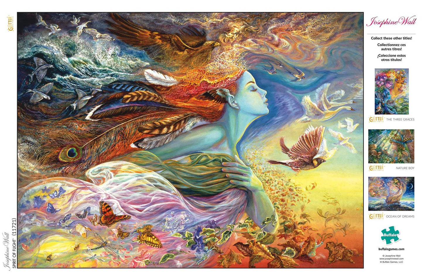 Buffalo Games - Josephine Wall - Spirit Of Flight - Glitter Edition - 1000 Piece Jigsaw Puzzle
