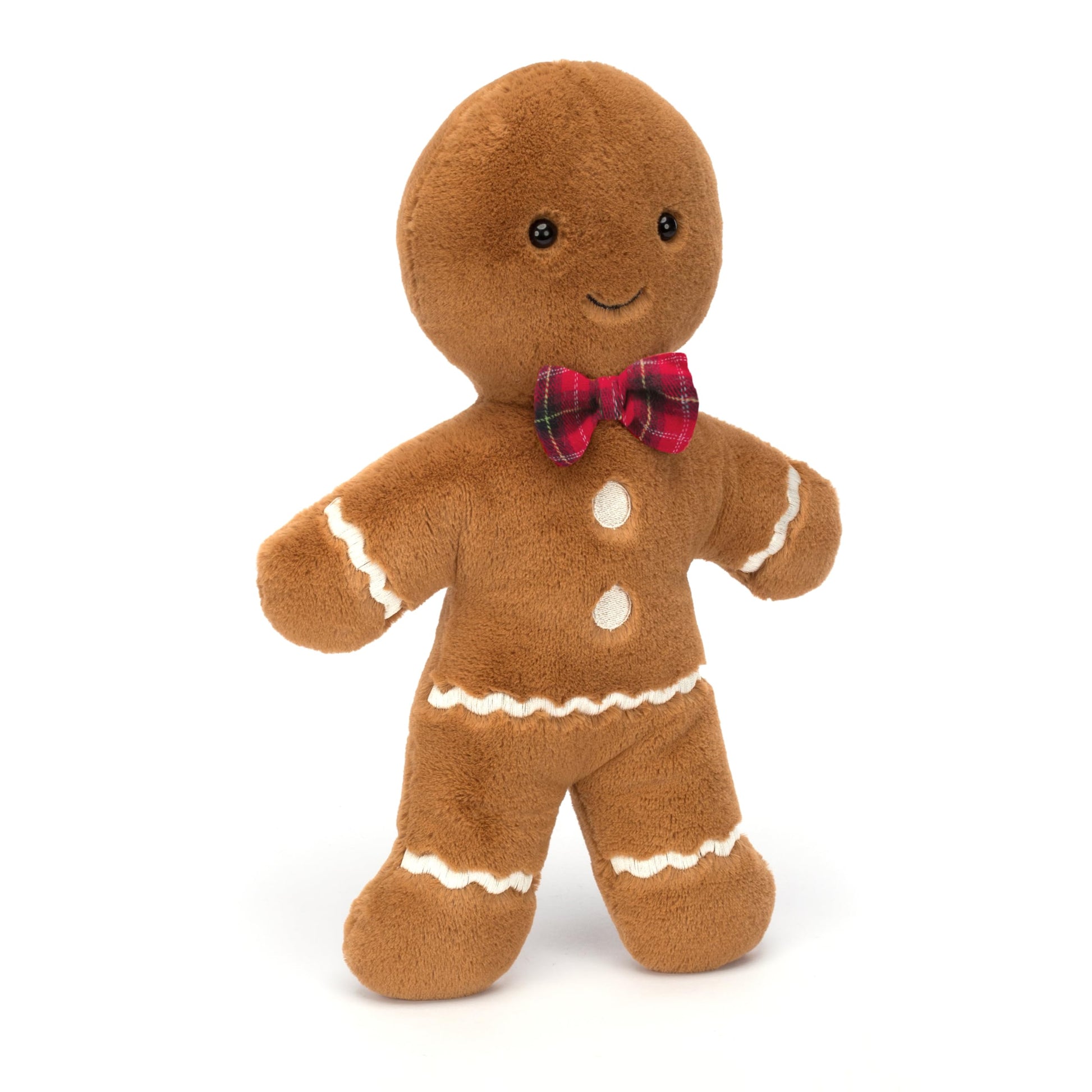 Jellycat Jolly Gingerbread Fred Stuffed Toy  Large 13 inches - Christmas Plush D?cor