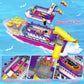Hogokids Boat Building Set With Led Light - Floatable Cruise Ship Building Toys With Beach Water Scooter & Dolphins Watchtower Blocks Friends Playset Gifts For Kids Girls Boys Ages 6-12 Years(501 Pcs)