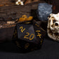 Hddais 50Mm Ebony Wood D20 Dnd Dice, Large D20 Dice D&D Polyhedral Dice With Gift Case For Dungeons And Dragons Role Playing Gam