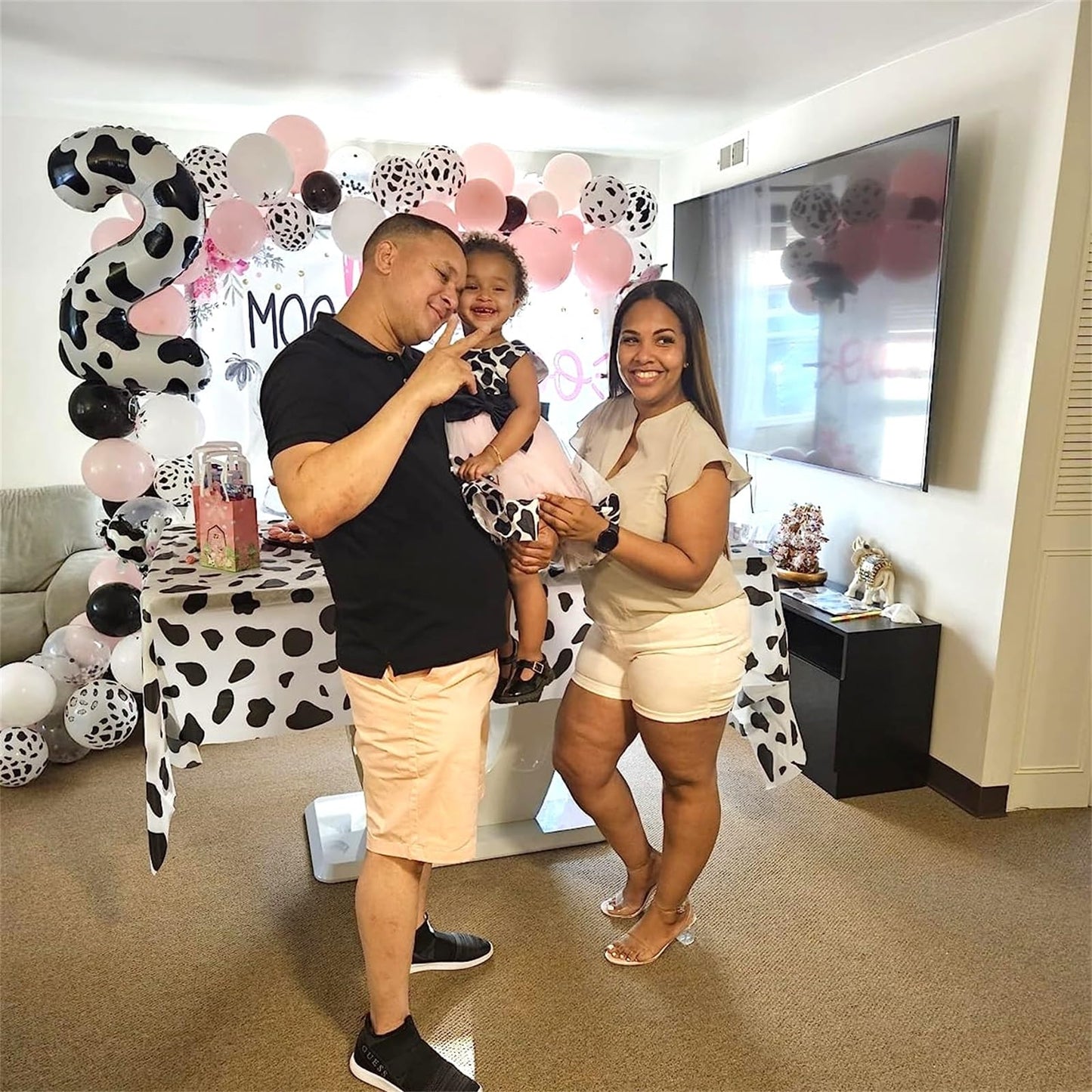 40 Inch Cow Print Number 8 Balloons, Large Foil 8Th Birthday Balloon Decorations For Girls, Self Inflating Number 8 For Boys Bir