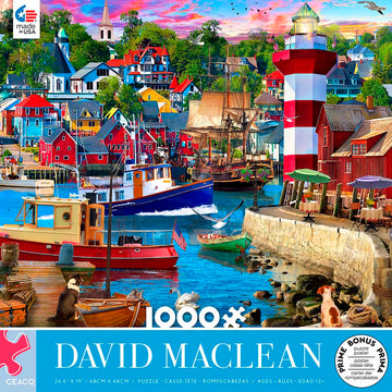 Ceaco - David Maclean - Lighthouse Harbor - 1000 Piece Jigsaw Puzzle