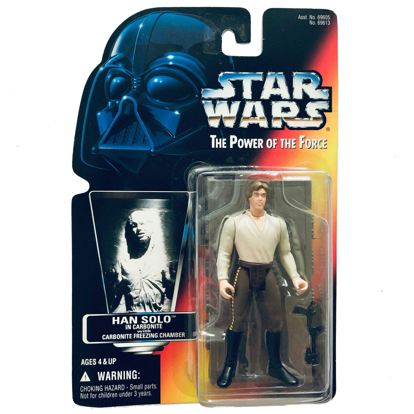 Star Wars, Power Of The Force Red Card, Han Solo In Carbonite Action Figure, 3.75 Inches
