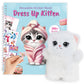 BSCOOL Reusable Sticker Book Dress Up Kitten Activity Set with Plush Toy