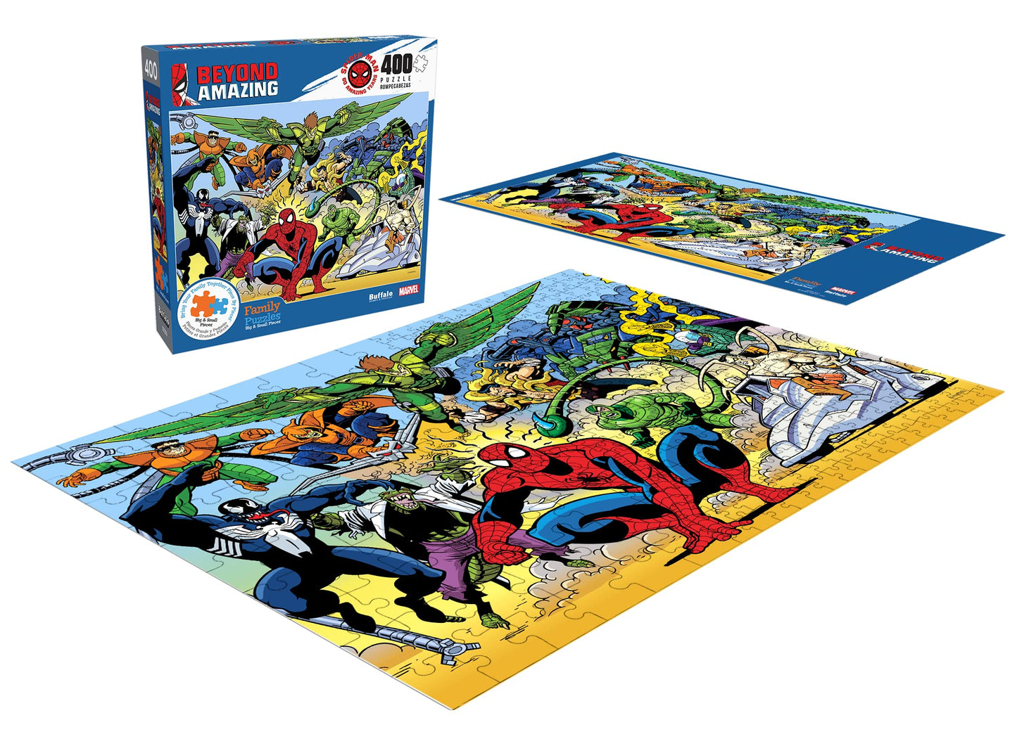 Buffalo Games Spider-Sense 400 Piece Jigsaw Puzzle - Large Multicolor Paper Puzzle for Families - Model 22013