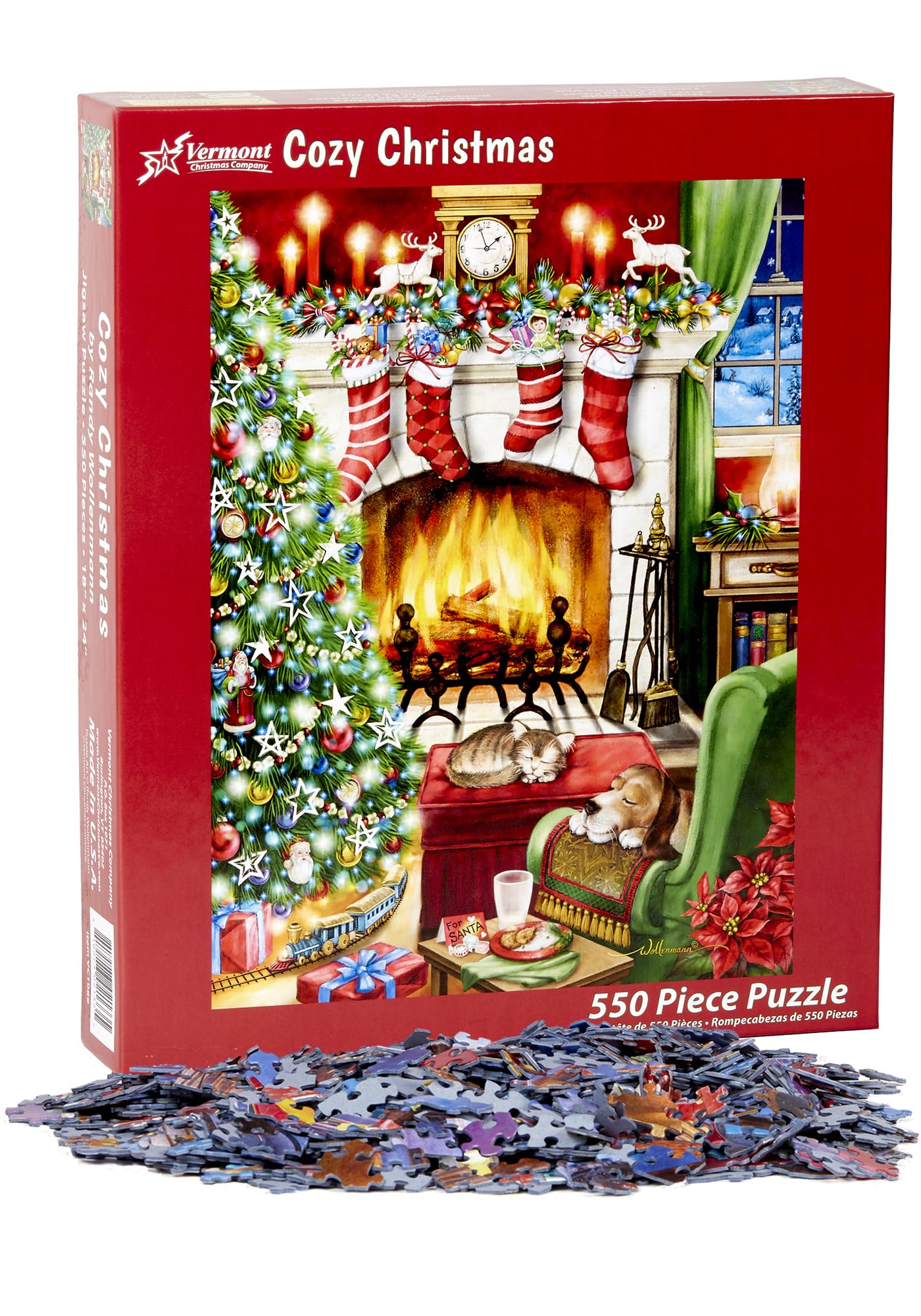 Vermont Christmas Company Cozy Christmas Jigsaw Puzzle 550 Piece