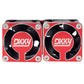 Dkky Rc Motor Cooling Fan Heatsink 2Pcs Diy Kit For Trx4 Arrma Axial 1/10 1/8 1/5 Rc Model Car Upgrade Parts (Red)
