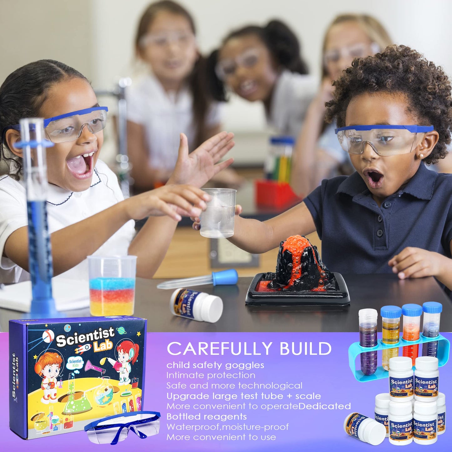 Kids Science Kit Stem Toys - Science Kits For Kids Age 6-8-12, 36 Science Lab Experiments Educational Games, 60+ Pcs Science Toys For Kids, Christmas, Birthday Gift For 6-12 Year Old Boys & Girls