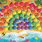 Buffalo Games - Rainbow Umbrellas - 300 Large Piece Jigsaw Puzzle For Adults Challenging Puzzle Perfect For Game Nights - Finished Puzzle Size Is 21.25 X 15.00