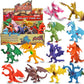 ValeforToy Dragon Toys Set, 12 Realistic 4-Inch Dragons, Non-Toxic ABS, Multicolor, Gift Box Included