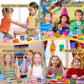 128 Pcs Party Favors Fidget Toys Bulk For Kids 6-8 Fidgets Packs Sensory Stress Bauble Mini Push Pop Keychain Treasure Box Classroom Prizes For Boy Girl Adult