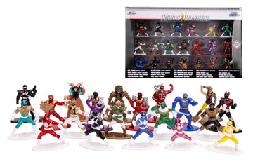 Jada Toys Power Rangers 20-Pack Die-Cast Metal Collectible Figures, 1.65", Multicolor