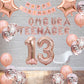 Rose Gold Omg Ur A Teenager 13Th Birthday Decorations For Girls, Happy 13Th Birthday Banner Number 13 Foil Balloons For Official