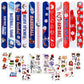 40Pcs Baseball Slap Bracelets Party Favors With Tattoo - Birthday Gifts and Party Decorations Snap Band for Kids Boys