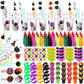 Jenaai 216 Pcs Halloween Party Favors Goodie Cups 24 Set Halloween Goodie Bag Stuffers Prizes Bulk Assortment Cups Filler Sticke