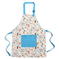 Kids Apron Set with Chef Hat, Cute Child Baking Aprons with Adjustable Neck Strap and Pockets for Girls Boys Cooking Baking Pain