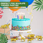 Deekin 24 Pcs Gold Plastic Animal Figurines Toys Zoo Safari Animal Figures Safari Animals Figurines Decor Mini Jungle Animal Cak