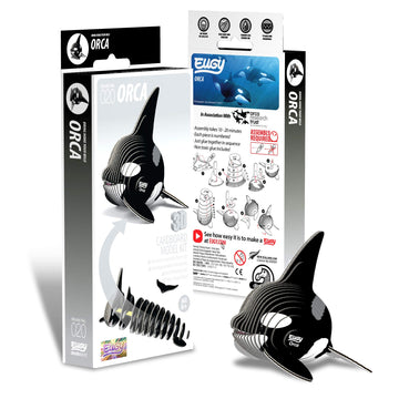 Eugy Orca Killer Whale 3D Puzzle, 25 Piece Eco-Friendly Educational Toy Puzzles For Boys, Girls & Kids Ages 6+