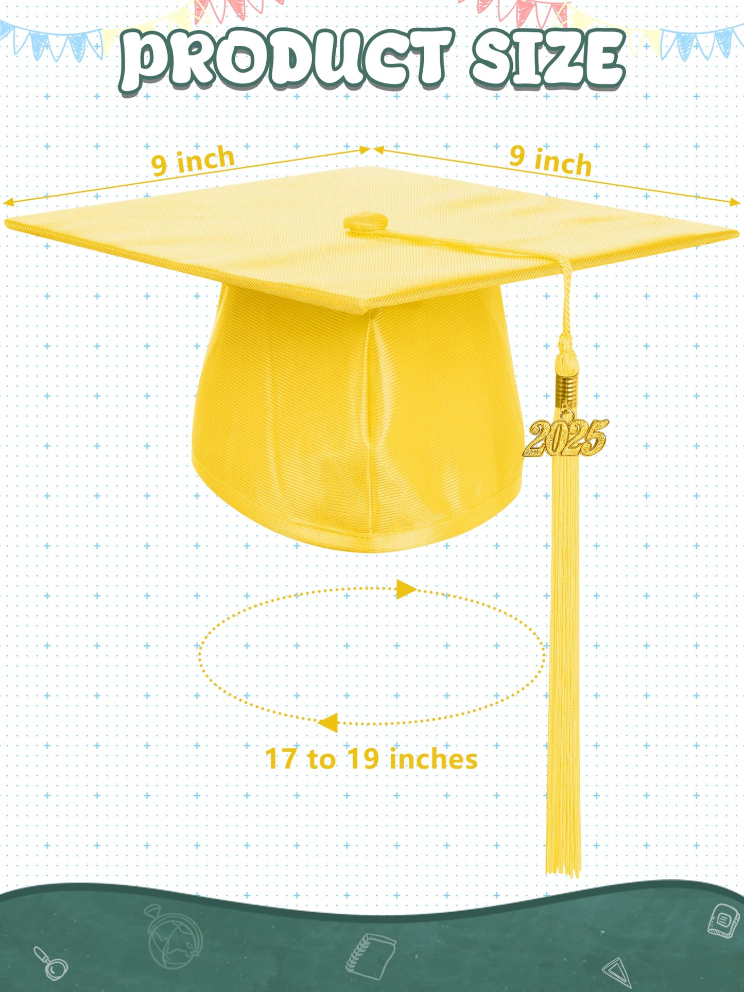 Qzyl Kindergarten Graduation Cap And Gown, Unisex Congrats Grad Outfit With Tassel & Certificate For Preschool Kindergarten